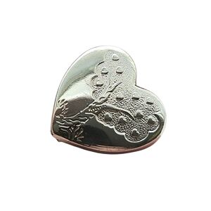 Vintage VARIETY CLUB Silvertone HEART Shape Pin Brooch